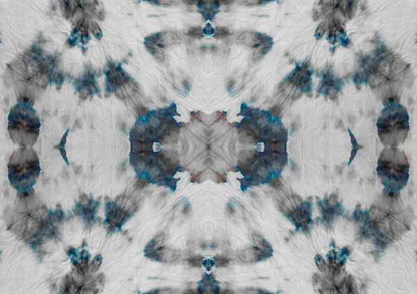 예술은 추상적 주문을 Tie Dye Blue Abstract Blotch Geo Multi — 스톡 사진
