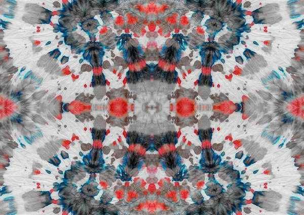 Κόκκινο Gradient Αφηρημένο Σχήμα Κόκκινη Βούρτσα Μπλε Μοτίβο Μελανιού Εθνοτική — Φωτογραφία Αρχείου