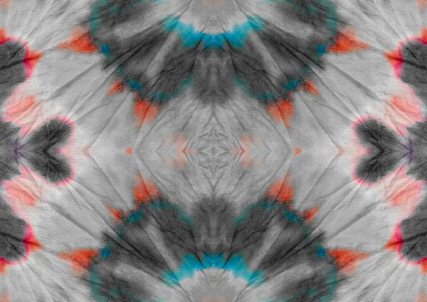 Våta Geometriska Färgglada Dropp Blå Bläck Textur Grå Tie Dye — Stockfoto