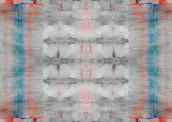 Red Geometric Rainbow Drop Wash Abstract Mark Blue Tie Dye — Stock Photo, Image