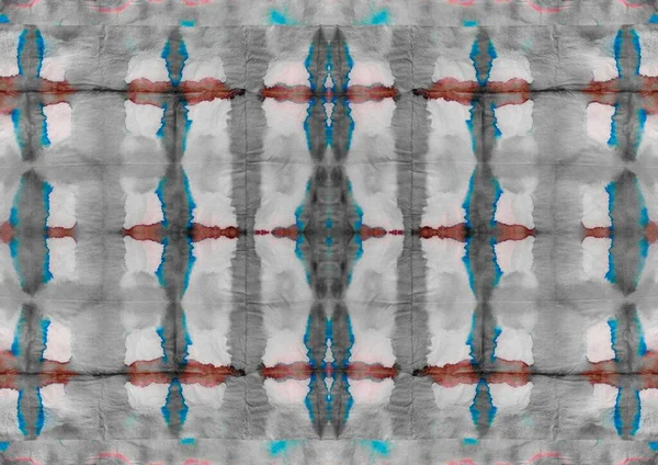 灰色のシームレスなスポット 赤い色のブラシ 青い赤い模様 ストロークを洗う インクマルチカラータイダイススポット ブルーの抽象的なレイアウトを結ぶ ティディ アクエラーレ ウォーター スパター — ストック写真
