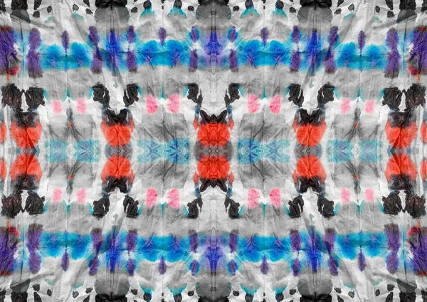 Blue Tie Dye Effect Våt Multi Color Tye Blot Geo — Stockfoto