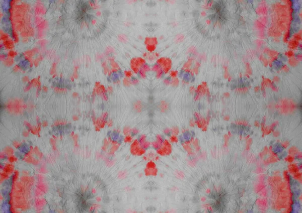 Red Blue Shape Tie Dye Boho Abstract Stroke Gray Ink — Stock Photo, Image