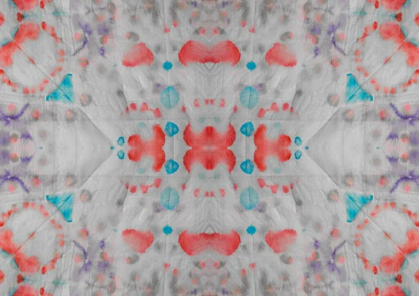 Art Creative Abstraint Paint Этническая Геометрическая Текстура Ткани Голубая Бесшовная — стоковое фото