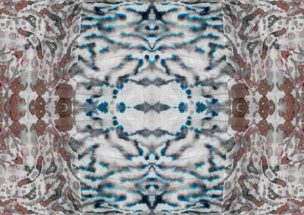 Geo Patchwork Acryltropfen Blue Seamless Spot Graurote Textur Tie Dye — Stockfoto