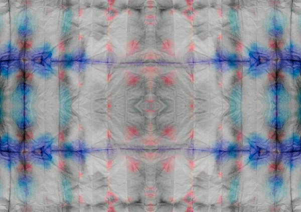 Цветок Швов Мытья Галстуков Blue Seamless Spot Geo Multi Color — стоковое фото