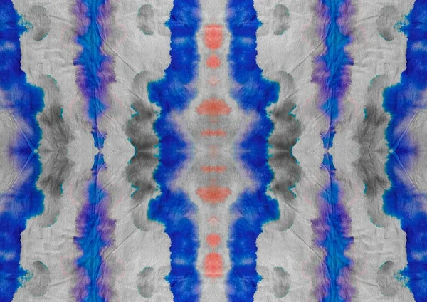 Szürke Absztrakt Spot Kék Nyakkendős Festővászon Döntetlen Kék Absztrakt Blotch — Stock Fotó