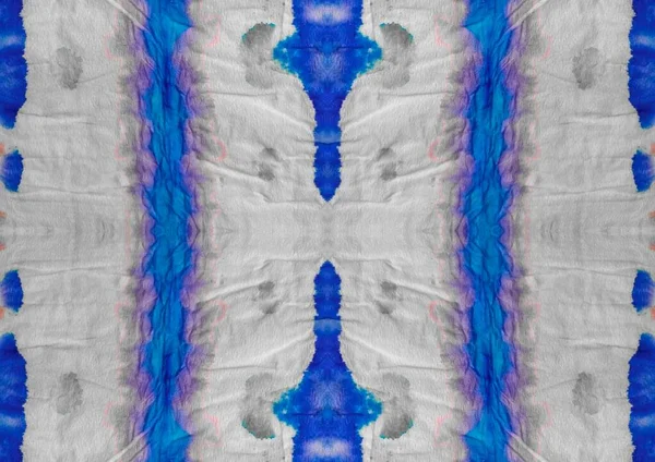 Het Dasdoek Inkt Aquarel Shibori Blob Blauw Abstract Teken Natte — Stockfoto