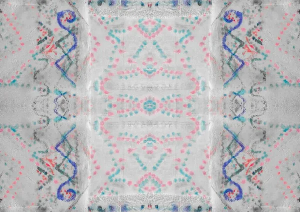 Красная Полоса Абстрактный Эффект Галстука Красителя Geo Multi Color Shibori — стоковое фото