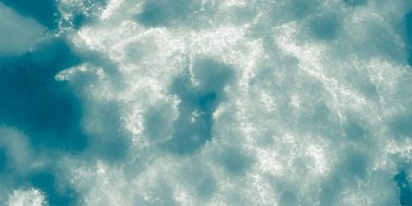 Mavi Deniz Boyası. Su dokusu. Denizci Gökyüzü. Beyaz 