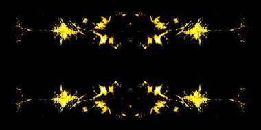 Sarı Fırçalı İpek. Alevli kravat deseni. Metalik suluboya boya. Beyaz Graffiti Tarzı. Altın Soyut Suluboya. Siyah Fırçalı Doku. Uzay Boyalı Kirli Sanat. Karanlık Geometrik Sembol.