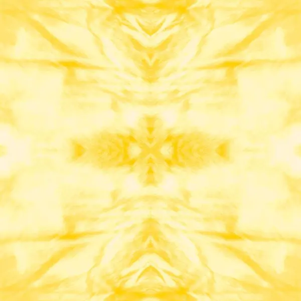 Motivo Geométrico Amarelo Tie Dye Criativo Tinta Aquarela Blur Textura — Fotografia de Stock