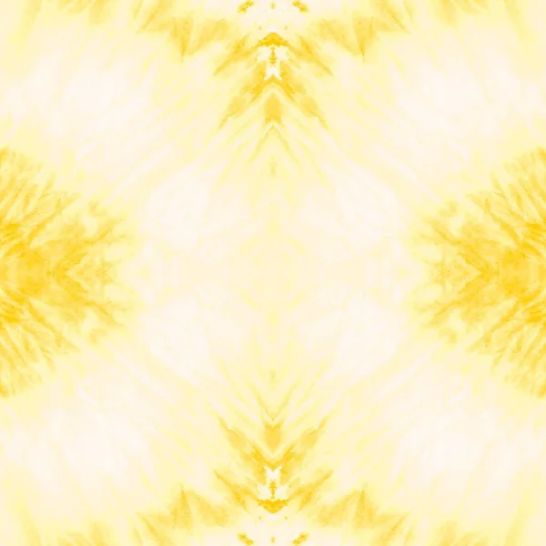 Žlutý Geometrický Symbol Tie Dye Batik Lesklý Akvarel Citrus Abstract — Stock fotografie