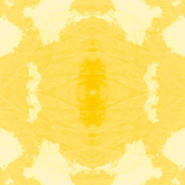 Amarillo Ogee Motif Tie Dye Design Impresión Acuarela Brillante Citrus —  Fotos de Stock