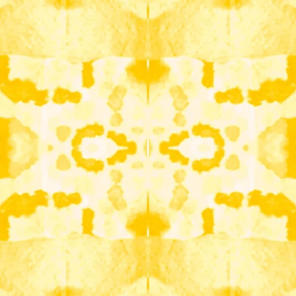Жовта Геометрична Плитка Яжіть Прапор Фарби Лимонне Акварельне Чорнило Розмитий — стокове фото