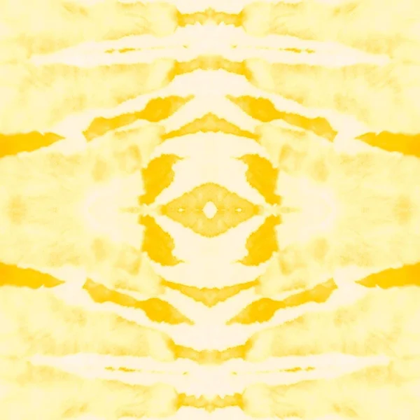 Blanke Etnische Naadloos Bind Dye Grunge Vast Gouden Aquarelverf Oranje — Stockfoto