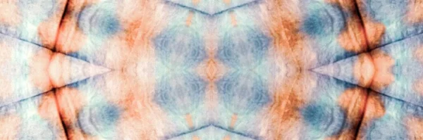 Vit Sömlös Zig Zag Tribal Tie Dye Banner Smutsiga Art — Stockfoto