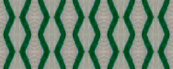 Zigzag Ondulado Aquarela Papel Parede Verde Groovy Divisor Geométrico Verde — Fotografia de Stock