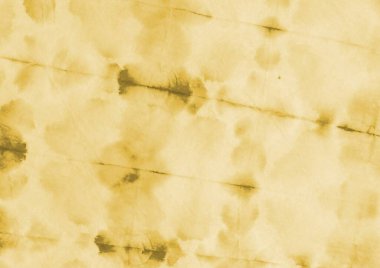 Modası geçmiş yaratıcı kravat boyası. Suluboya mürekkep. Kirli Arkaplan. Yaşlanmış suluboya mürekkep. Bej Graffiti Tarzı. Fırçalanmış kağıt. Bej fırçalı doku. Geleneksel Sarı Boyalı.