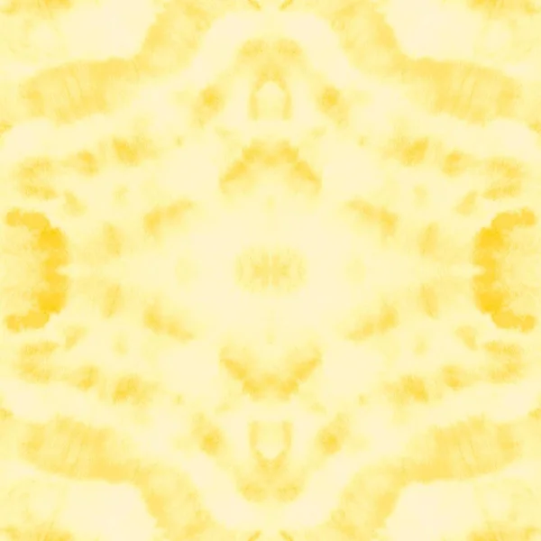 Patrón Amarillo Sin Costura Tinte Corbata Lavado Impresión Acuarela Oro —  Fotos de Stock