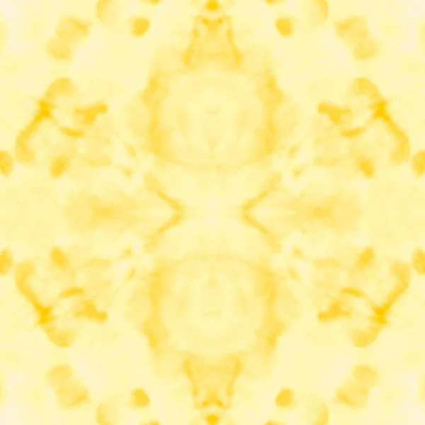 Motivo Étnico Amarillo Tie Dye Grunge Blur Abstract Print Acuarela —  Fotos de Stock