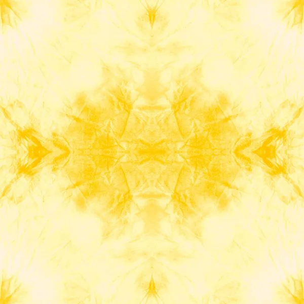 Amarillo Motivo Geométrico Tie Dye Stripes Pincel Abstracto Ligero Tinta — Foto de Stock