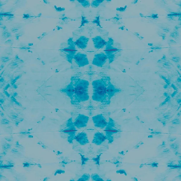 Cool Tie Dye Art Congele Cartaz Aquamarine Repetição Geométrica Geada — Fotografia de Stock