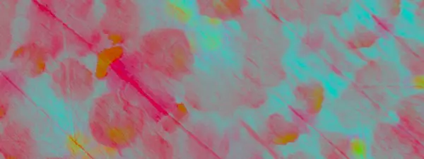 Red Tie Dye Print Blauwe Aquareldruk Zeevlekken Kunst Banner Zonnige — Stockfoto