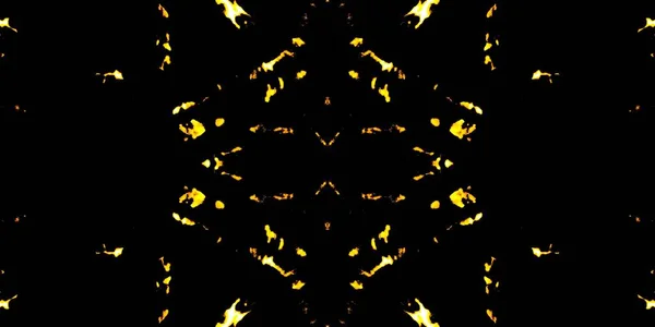 黄色油纸 Shine Tie Dye Batik 粗糙的水彩笔 燃烧传统染色 黑色抽象画笔 夜油墨水 黑暗肮脏的艺术Canva — 图库照片