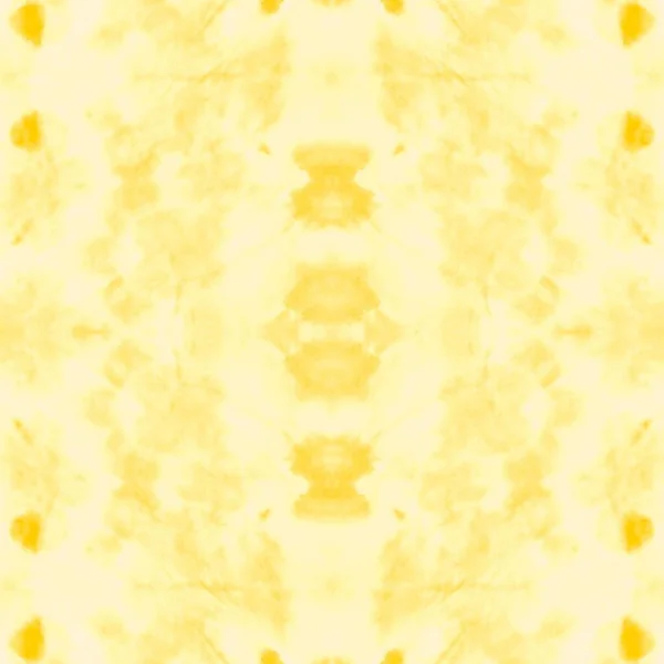 Żółty Kalejdoskop Artystyczny Barwnik Krawiecki Sunny Abstract Print Zimowa Akwarela — Zdjęcie stockowe