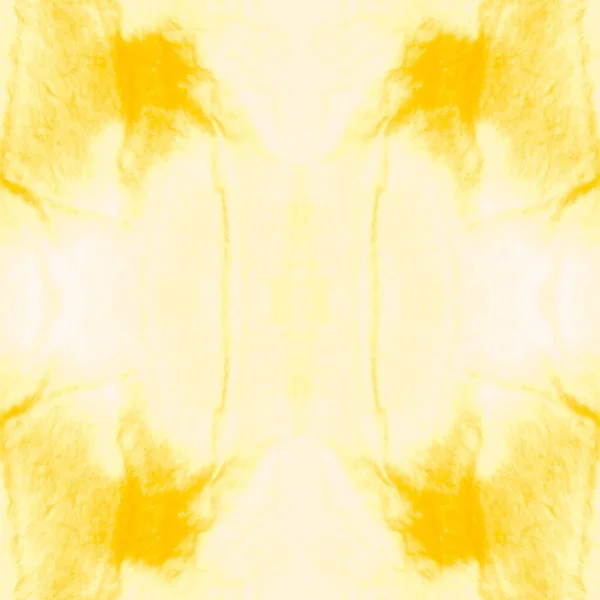 Yellow Seamless Banner Tie Dye Grunge Acid Watercolor Paint Sunlight — Stock Photo, Image