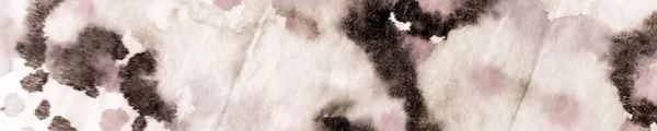 ブルータイ染料プリント 旧アクアレールペイント ダーティアート絵画 ブラックアクエラレ 絵画材料の絵筆 ブラウン モダン グランジーブラシ素材 オイルインク グラフィック — ストック写真
