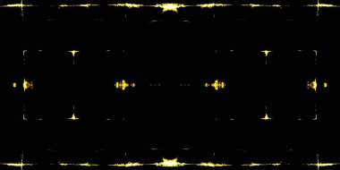 Sarı Kağıt Boyası. Aztek kravat boyası baskısı. Sunny Soyut Yazdırma. Ateş Modern Boyalı. Altın suluboya boya. Uzay Fırçalı İpek. Kara Kirli Sanat Efekti. Gece Süslü Döşeme.