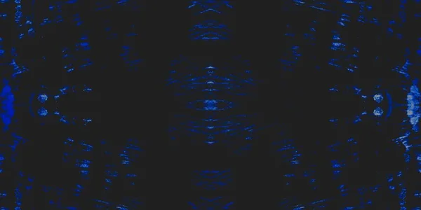 Nacht Artistieke Tie Dye Navy Repeating Pattern Zwarte Rook Effect — Stockfoto