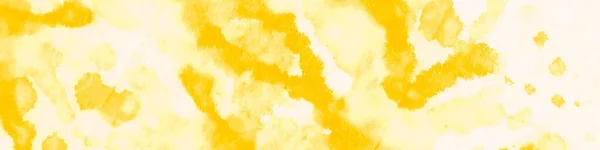 Yellow Tie Dye Print Aquarell Pinsel Vorhanden Dirty Art Painting — Stockfoto