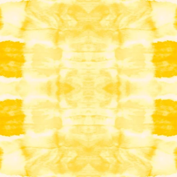 Padrão Repetição Amarelo Tie Dye Banner Pincel Abstrato Ácido Summer — Fotografia de Stock