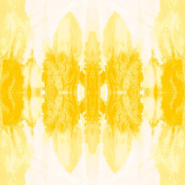 温暖的几何装饰 领带Dye Grunge阳光抽象画笔 水彩笔水彩笔 黄色油刷 快乐传统染色 柠檬油墨水 新的肮脏水彩画 — 图库照片