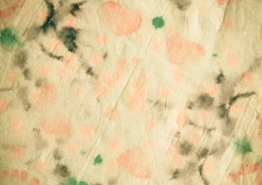 Pastel Yaratıcı Kravat Boyası. Kova boyası. Kirli Arkaplan. Sarı suluboya baskı. Retro Grafik Boyalı. Fırçalanmış kağıt. Rough Petrol Fırçası. Pembe pürüzlü sanat baskısı.