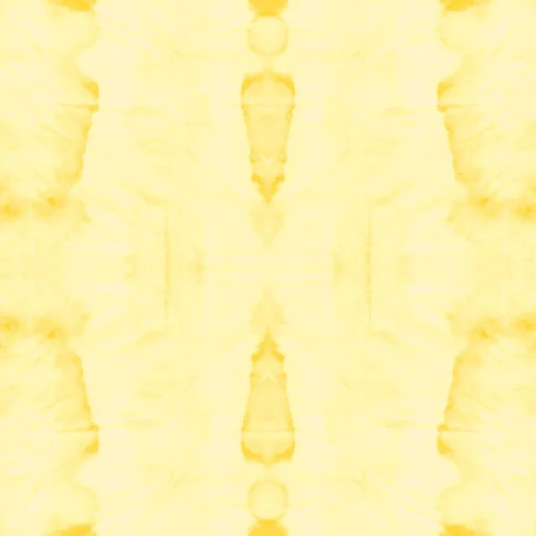 温暖的万花筒 艺术家Tie Dye 良好的抽象水彩画 水泡抽象打印 白色刷纹理 尼昂粗野的艺术风格 金黄色的丝质柠檬染色肮脏艺术 — 图库照片