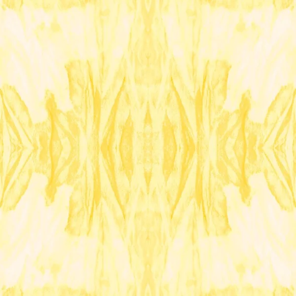 Repetição Geométrica Amarela Tie Dye Print Pincel Abstrato Brilhante Aquarelle — Fotografia de Stock