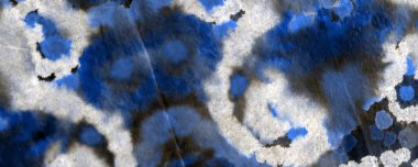 Mavi kravat boyalı batik. Aquarelle Boya Fırçası. Kirli Sanatlar Tarzı. Mavi Kova Fırçası. Blue Rough Sanat Baskısı. Koyu Fırçalı Malzeme. Fırçalanmış doku. İndigo Grafik Boyalı.