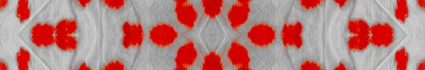 Gray Grungy Effect Naadloze Banier Cement Tie Dye Stripes Rode — Stockfoto