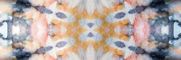 Ornate Tribal Naadloos Stof Tie Dye Print Vuile Kunst Banner — Stockfoto