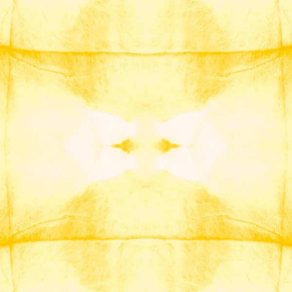 Sárga Geometrikus Cserép Festett Szövetfesték Arany Absztrakt Textúra Homályos Akvarell — Stock Fotó