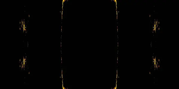 Gele Papieren Verf Glow Tie Dye Stripes Glitter Abstract Schilderkwast — Stockfoto