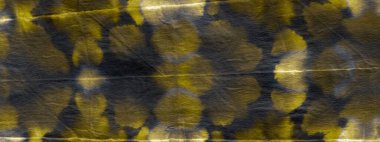 Siyah kravat boyası baskısı. Kova boyası. Kirli Sanatlar Pankartı. Sarı Kova Boyası. Kağıt Grafik Boyalı. Gri Yağlı Fırça. Pürüzlü fırça dokusu. Altın Grafik Boyalı.