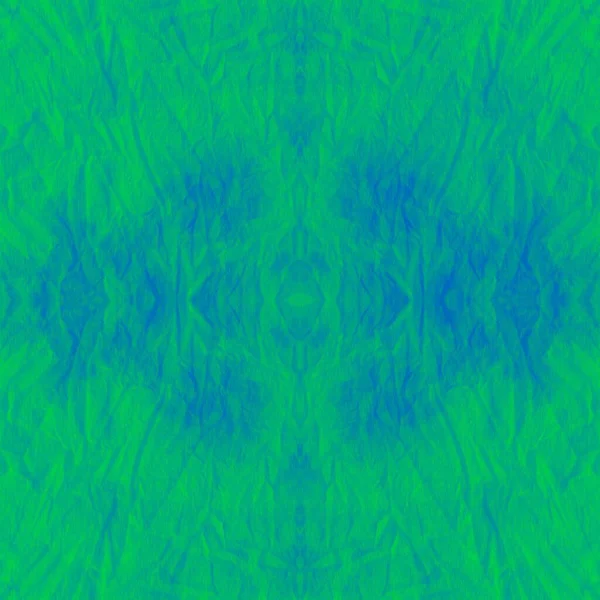 Aqua Washed Tie Dye Grünes Meer Chaotisches Aquarell Öko Aquarellfarbe — Stockfoto