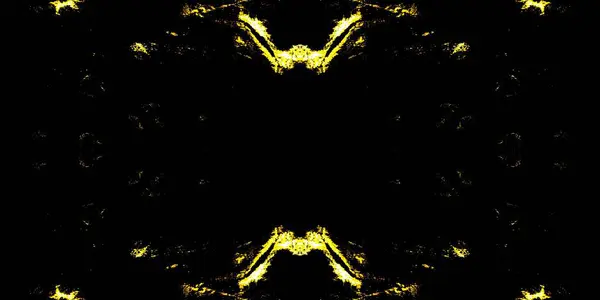 黄色い油紙 ホワイト ウォッシュ ラフアクエラレペイント マヤの伝統的な死 ブラックアクエレルテクスチャ ナイトブラシペイント 闇の芸術家 スペース リピート — ストック写真