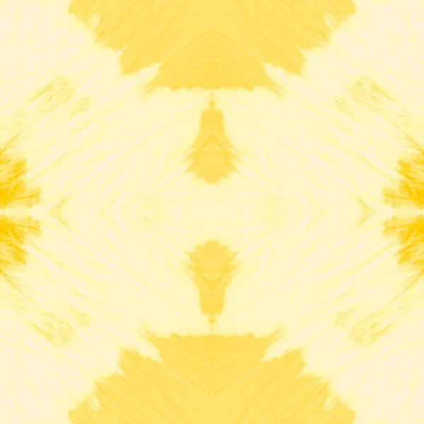 Amarelo Sem Costura Étnica Tie Dye Print Textura Juicy Aquarelle — Fotografia de Stock