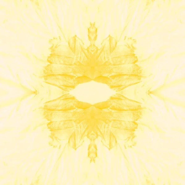 Sárga Geometrikus Motívum Mosott Nyakkendőfesték Könnyű Akvarell Festék Gyönyörű Absztrakt — Stock Fotó
